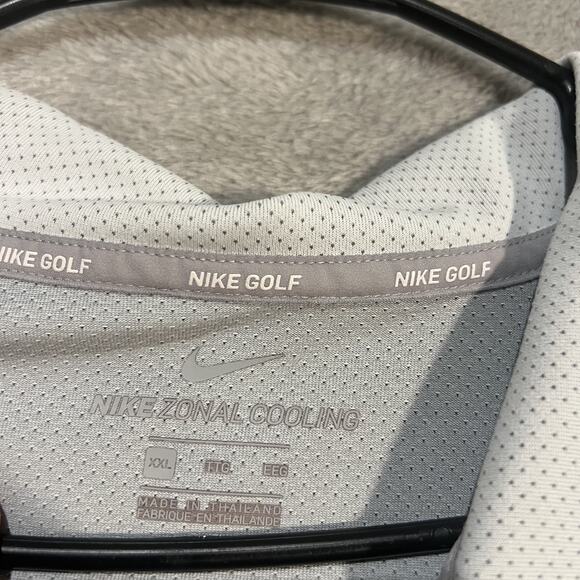 Nike Golf Polo Shirt Mens 2XL Striped Zonal Cooling Performance Swoosh - Picture 5 of 9